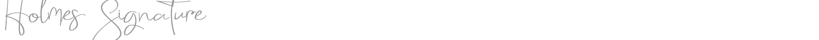 Holmes Signature font preview